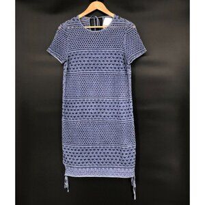 Prose & Poetry Women's Silk Blend Swimsuit Cover Up XS Blue Vacation Beach Pool